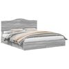 vidaXL Storage Bed Grey Sonoma 200 x 200 cm Engineered Wood