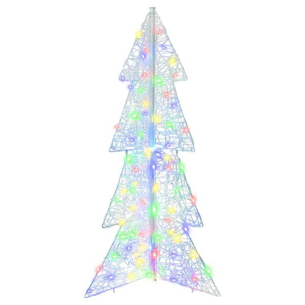 vidaXL Christmas Tree with 100 LEDs Multicolour 120 cm Acrylic