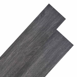 vidaXL Flooring Planks 18 pcs Black and White 5.26 m&sup2; PVC