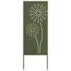 vidaXL Garden Privacy Screen Olive green 50 x 140 cm Cold-rolled steel