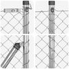 vidaXL Fence Post Silver 10 x 1.5 m (40 x 40 mm mesh) Steel