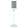 vidaXL Pedestal Poster Stand Silver 33 x 33 x 123 cm PVC and Steel