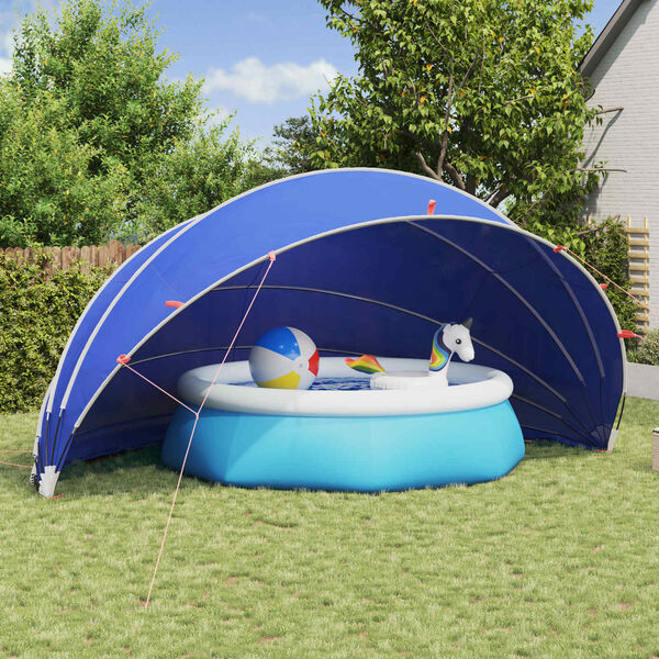 vidaXL Pool Dome Folding Manual Green 592 x 590 x 275 cm