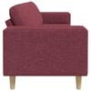vidaXL Living Room Couch Wine Red 250 x 77 x 76 cm Polyester