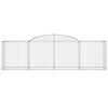 vidaXL Arched Gabion Baskets 20 pcs 300x50x80/100 cm Galvanised Iron