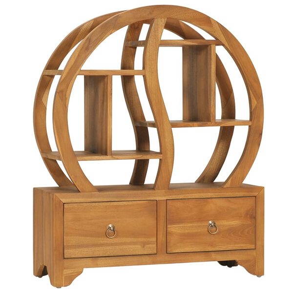 vidaXL Cabinet with Yin Yang Shelf 68x26x83 cm Solid Teak Wood