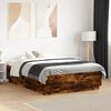 vidaXL Bed Frame without Mattress Smoked Oak 120x190 cm Small Double