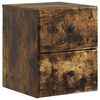 vidaXL Wall-Mounted Bedside Cabinet Smoked Oak 34.5 x 33 x 40 cm