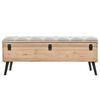 vidaXL Storage Bench 110 cm Solid Firwood