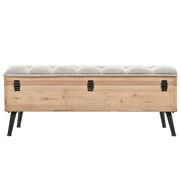 vidaXL Storage Bench 110 cm Solid Firwood