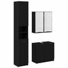 vidaXL Bathroom Cabinet Set with Shelf 3 pcs Black Oak Engineered Wood
