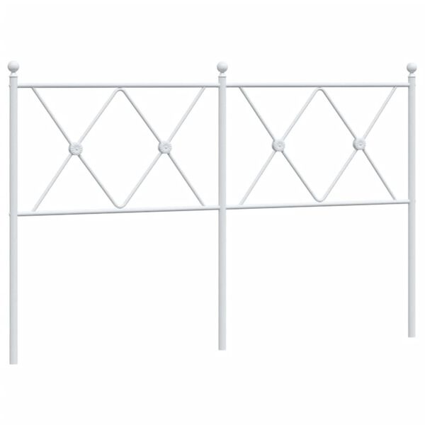 vidaXL Metal Headboard White 140cm