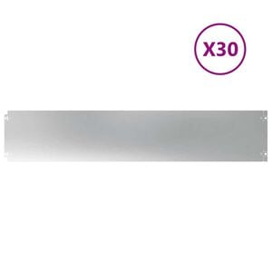 vidaXL Lawn Edgings 30 pcs 20x103 cm Galvanised Steel