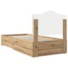 vidaXL Bed Frame with Drawer Artisan Oak 90 x 190 cm Engineered Wood