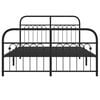 vidaXL Metal Bed Frame without Mattress with Footboard Black 140x200cm