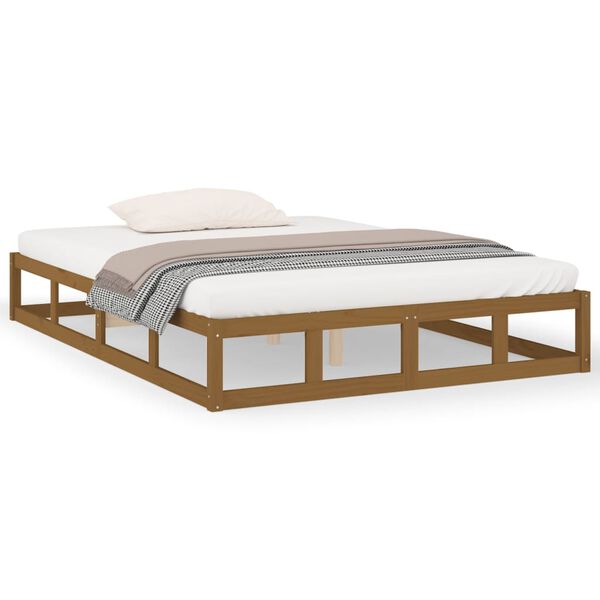 vidaXL Bed Frame without Mattress Honey Brown 120x200 cm Solid Wood