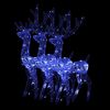 vidaXL Acrylic Reindeer Christmas Decorations 3 pcs 128 cm Blue