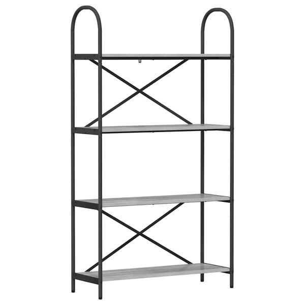 vidaXL Bookshelf Grey Sonoma 80 x 30 x 146 cm Engineered wood