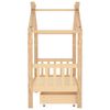 vidaXL Kids Bed Frame with a Drawer Solid Pine Wood 70x140 cm