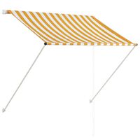 vidaXL Retractable Awning 100x150 cm Yellow and White