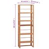 vidaXL Shelving Unit 60x30x180 cm Solid Teak Wood