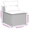 vidaXL 5 Piece Garden Sofa Set with Cushions Grey Poly Rattan Acacia