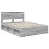 vidaXL Bed Frame Grey Sonoma 140 x 200 cm Engineered wood