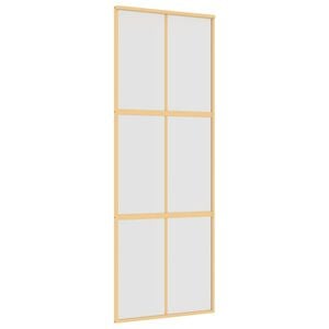 vidaXL Sliding Door Gold 76x205 cm Frosted ESG Glass and Aluminium