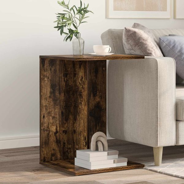 vidaXL Side Table Smoked Oak 45 x 40 x 62.5 cm Engineered Wood