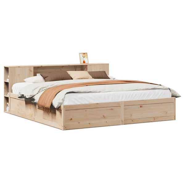 vidaXL Bed Frame without Mattress 180x200 cm Super King Solid Wood Pine
