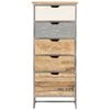 vidaXL Drawer Cabinet 45x30x105 cm Solid Mango Wood