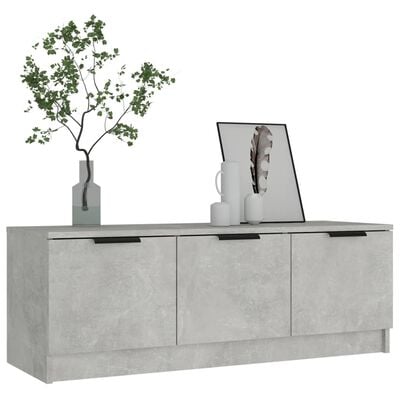 vidaXL TV Cabinet Concrete Grey 102x35x36.5 cm Engineered Wood