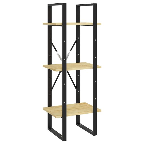vidaXL 3-Tier Book Cabinet 40x30x105 cm Solid Pinewood