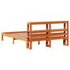 vidaXL Bed Frame without Mattress Wax Brown 120x190 cm Small Double Solid Wood Pine