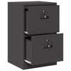 vidaXL File Cabinet Black 45.5 x 42 x 74.5 cm Cold-Rolled Steel