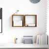 vidaXL Wall Shelves 2 pcs Old Wood 26 x 15 x 26 cm Engineered Wood