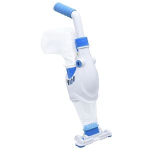vidaXL Pool Vacuum Cleaner | White and blue | ABS | Standard | Telescopic Design