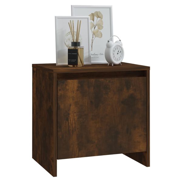 vidaXL Bedside Cabinets 2 pcs Smoked Oak 45x34x44.5 cm Engineered Wood