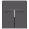 vidaXL Bathroom Furniture Set Grey Engineered Wood