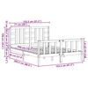 vidaXL Bed Frame without Mattress White King Size Solid Wood Pine