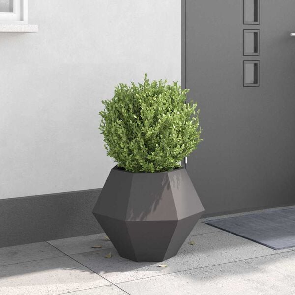 vidaXL Planter Black 50 x 50 x 40 cm Steel