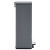 vidaXL Dustbin with Pedal Anti-fingerprint 30L Grey Stainless Steel