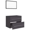 vidaXL 2 Piece Bathroom Furniture Set Grey Engineered Wood