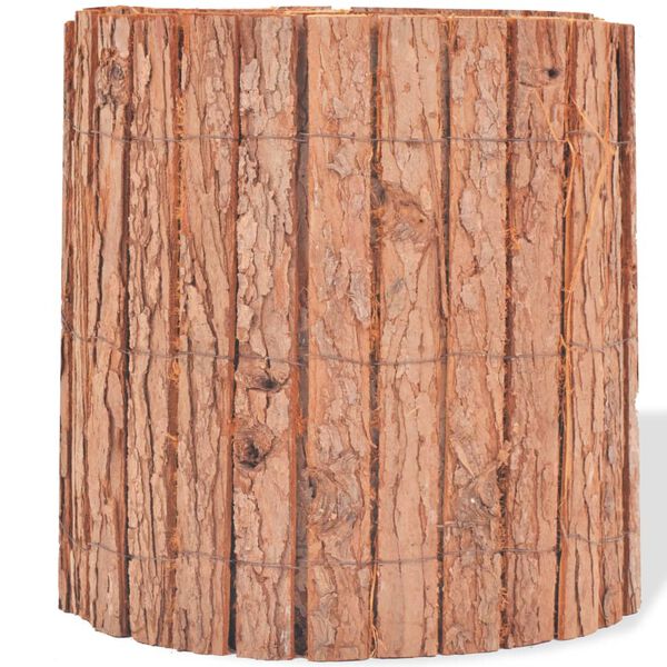 vidaXL Bark Fence 1000x30 cm