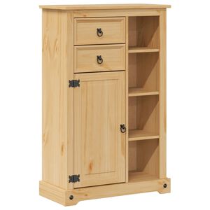 vidaXL Bathroom Cabinet "Corona" 70x33x110 cm Solid Wood Pine