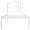 vidaXL Metal Bed Frame without Mattress with Headboard White 80x200cm