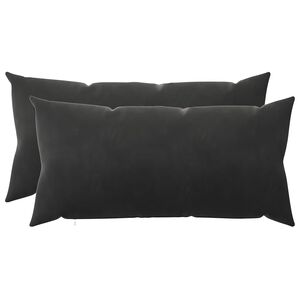 vidaXL Cushion with Pillow HEERLEN 2 pcs Black Velvet