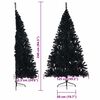 vidaXL Artificial Pre-lit Christmas Tree Black 240 cm PVC