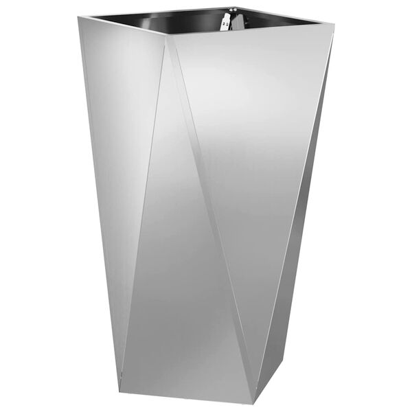 vidaXL Planter Silver 40 x 40 x 75 cm Galvanised Steel