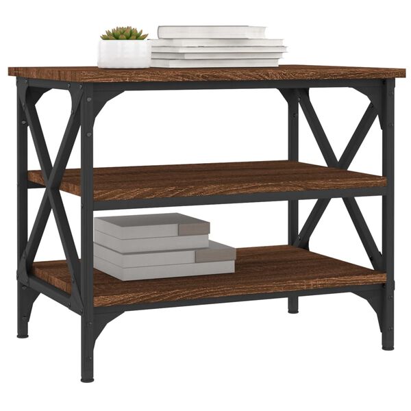 vidaXL Side Table Brown Oak 55x38x45 cm Engineered Wood